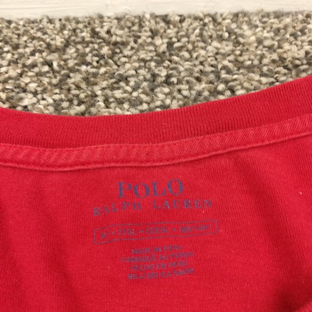 Polo Ralph Lauren T-Shirt Big Pony Logo Short Sleeve Red Mens 3XLT - Picture 4 of 8